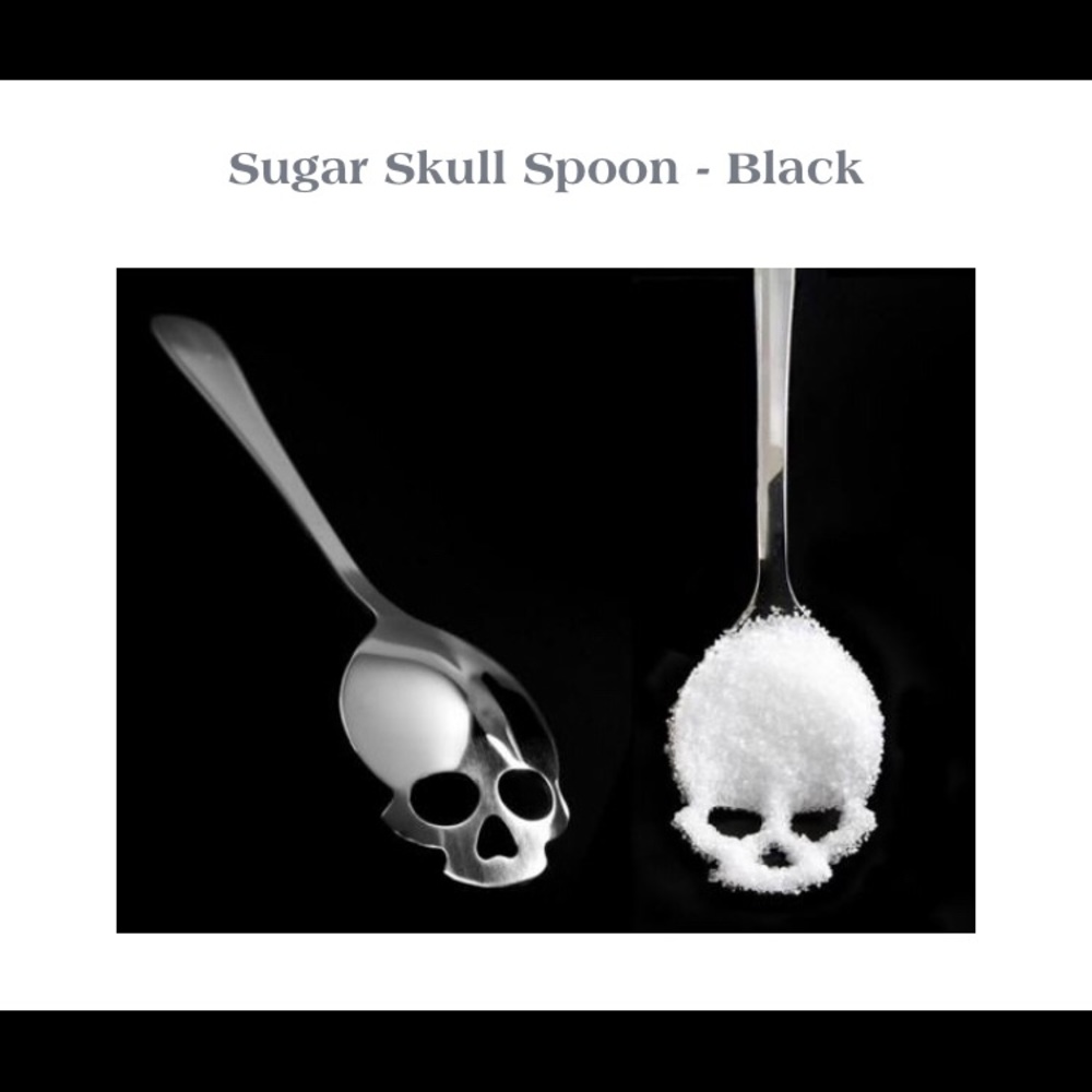 Set of 3 Skull Sugar Spoons